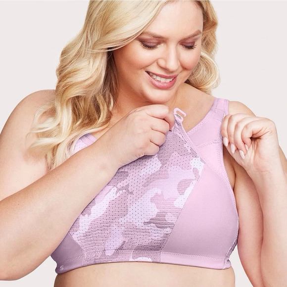 2 BRAS Glamorise 40F Sport 42F WireFree Custom MagicLift Moist Control 1064 1166 - Picture 4 of 13